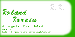 roland korein business card